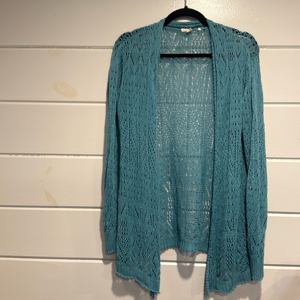 Eileen Fisher open front cardigan, size small